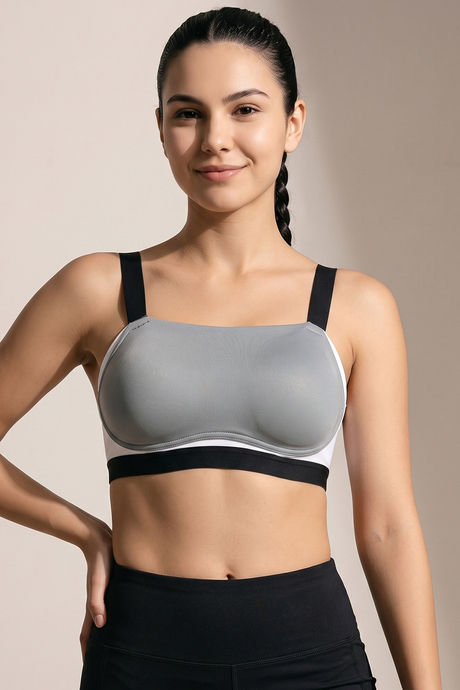 Zelocity High Impact Quick Dry Sports Bra- Wild Dove — image 3